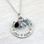 Circle Name Necklace with Birthstones