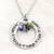 Custom Washer Necklace with Kids Names and Birthstones