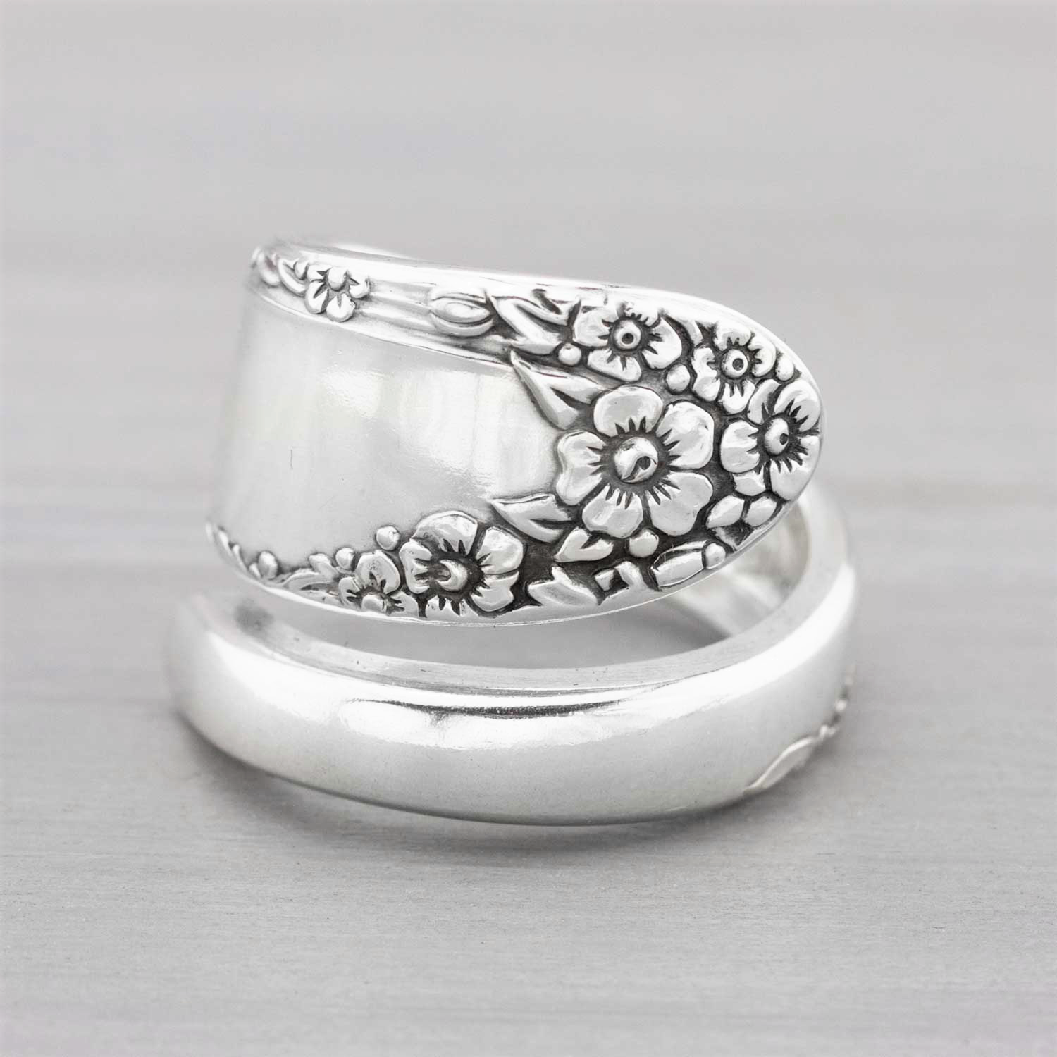 Antique silver 2025 spoon rings