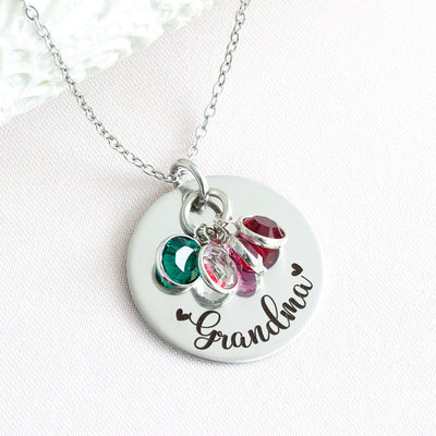 Grandmother Necklace, Birthstone Necklace for Grandma, Personalized Gift, Grandma Birthstone Necklace, Grandma Gift, Mothers Day Gift