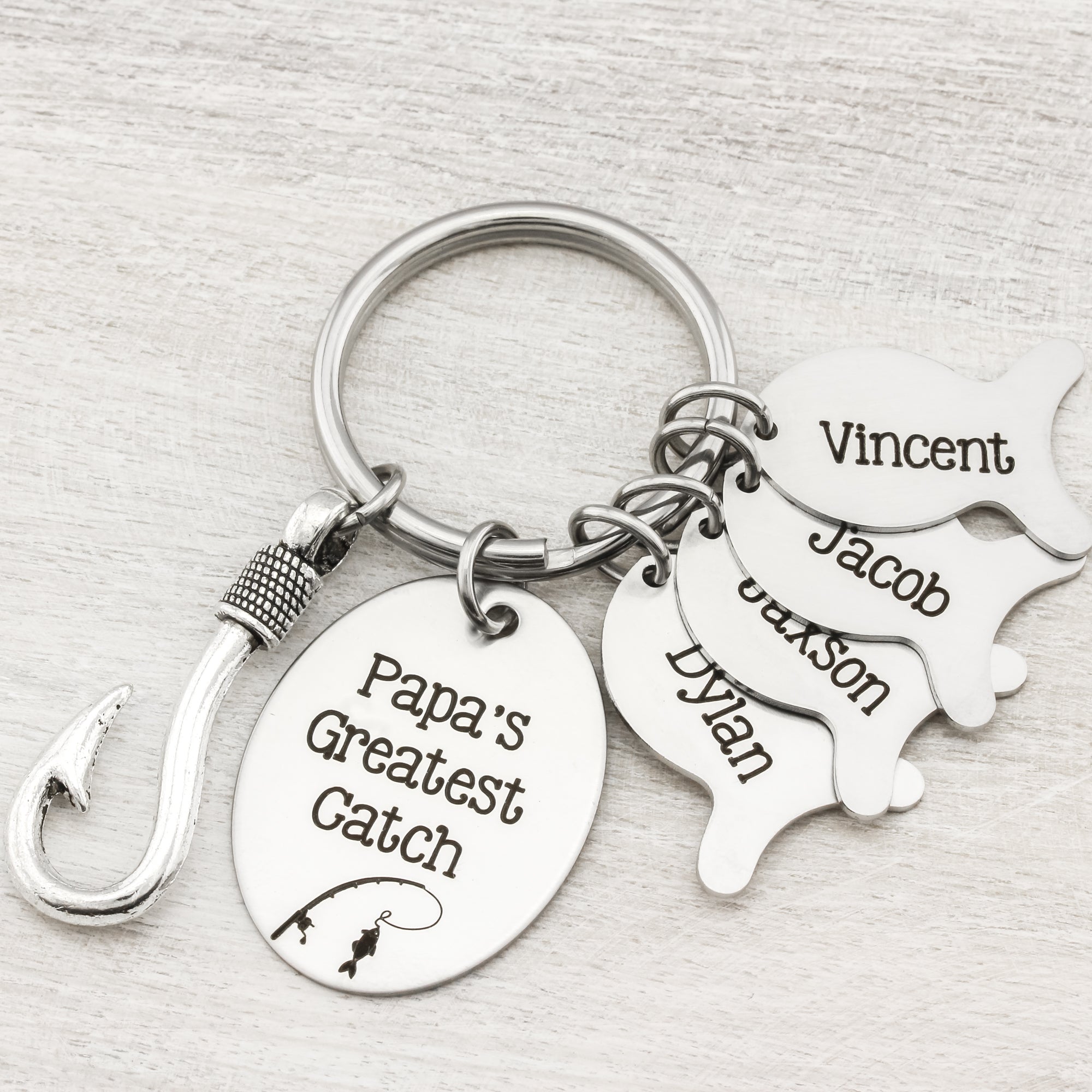 engraved fishing lure Personalized Fishing Lure Key Chain Gift Greatest Catch