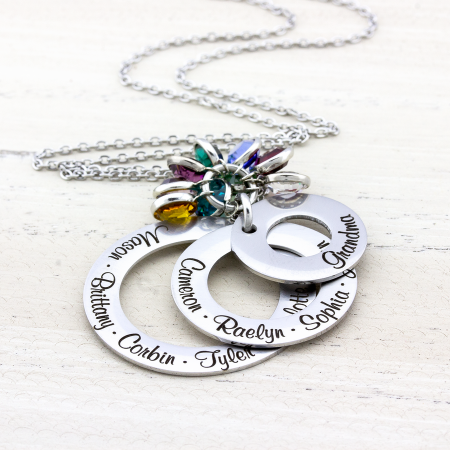 Personalized Grandma Birthstone Necklace in Sterling Silver Mothers Day  Gift for Grandmother Grandchildren Necklace for Grandma - Etsy | Hand  stamped jewelry, Stamped jewelry, Metal stamped jewelry