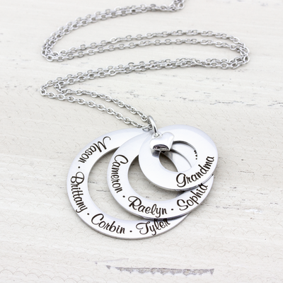 Three Layer Washer Necklace for Grandma
