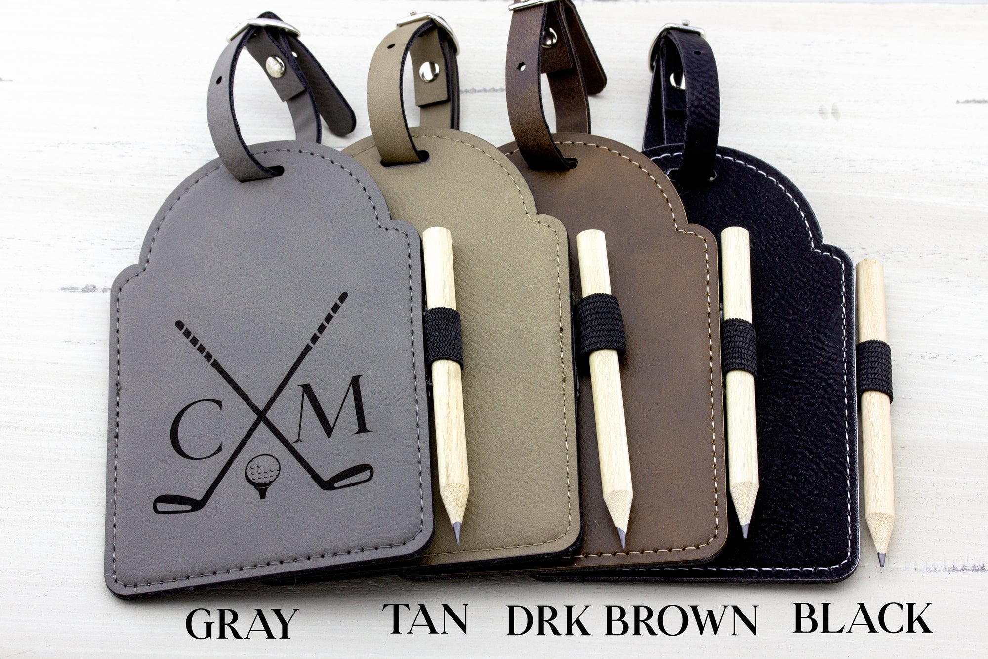 Golf Tee Holder Bag Tag Personalized