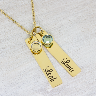 Personalized Mothers Necklace with Kids Names