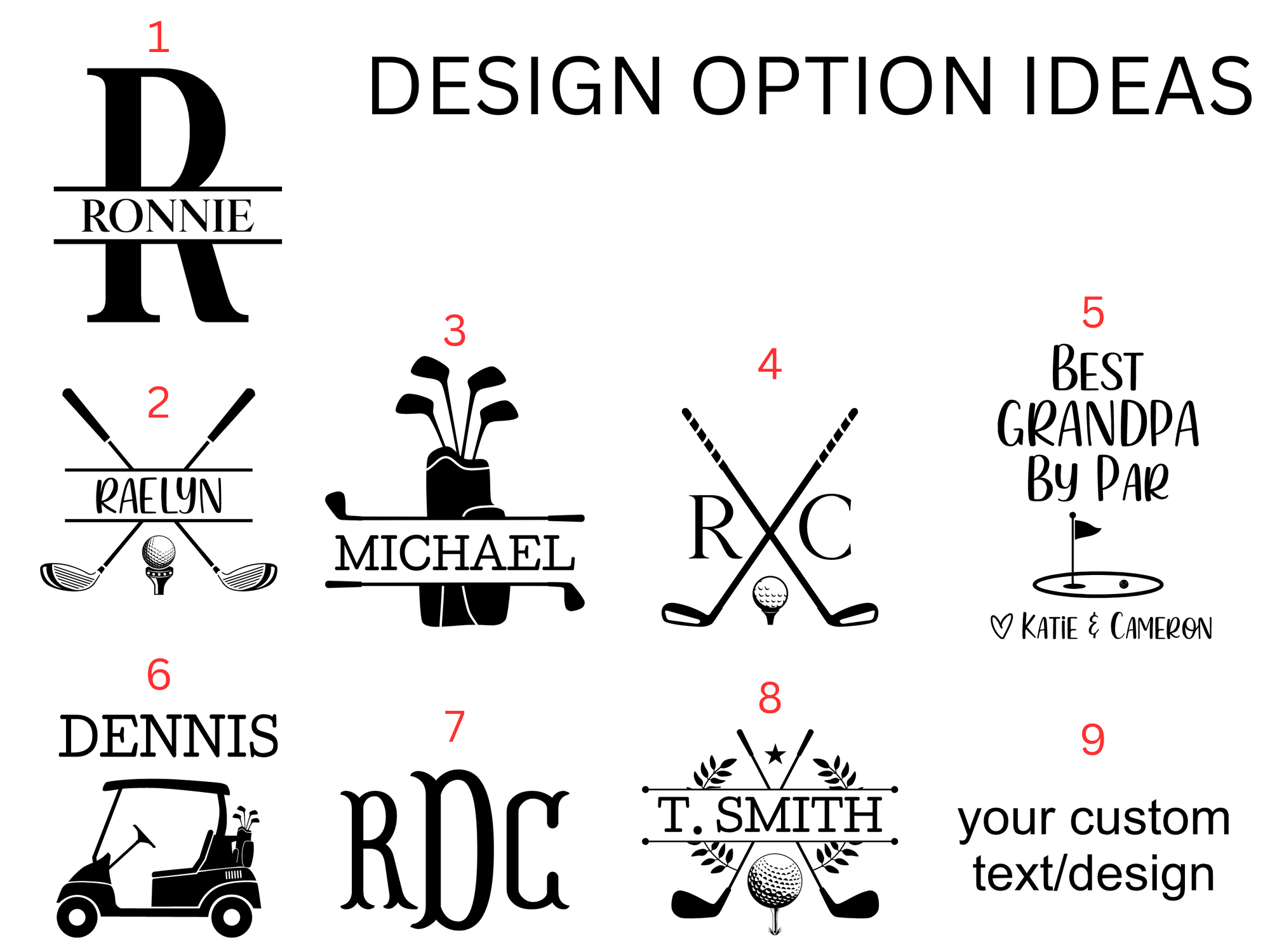 Golf Tee Holder Bag Tag Personalized