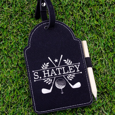 Golf Tee Holder Bag Tag Personalized