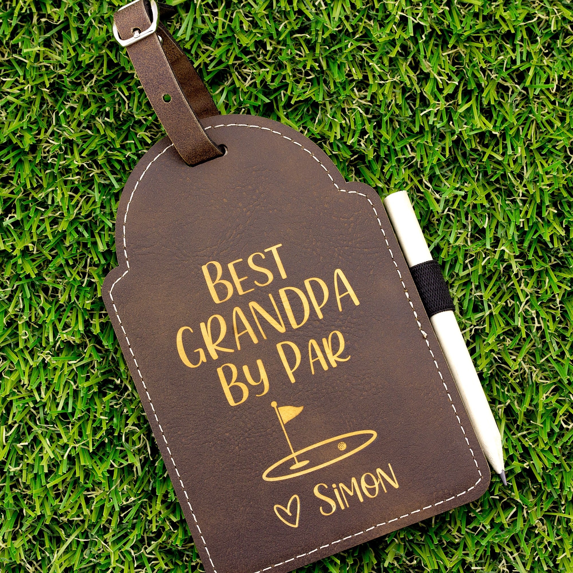 Golf Tee Holder Bag Tag Personalized