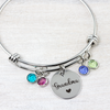 Custom Birthstone Bracelet for Grandma or Mom