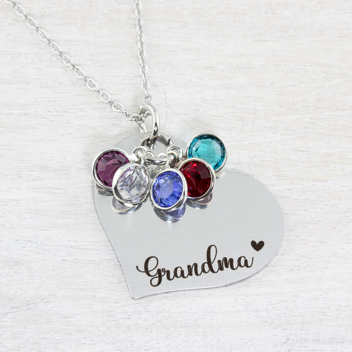 Necklace Grandchildren Grandma Necklace With Birthstones Great