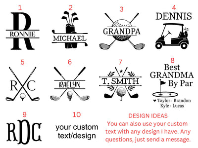 Golf Bag Tag Golf Gifts for Men Personalized Golf Tee Holder, Fathers Day Gift for Dad