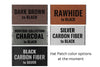 leather hat patch color options
dark brown to black, rawhide to black, charcoal to black, silver to black, black to silver