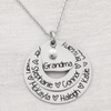 Grandmother Gift Three Layer Washer Necklace