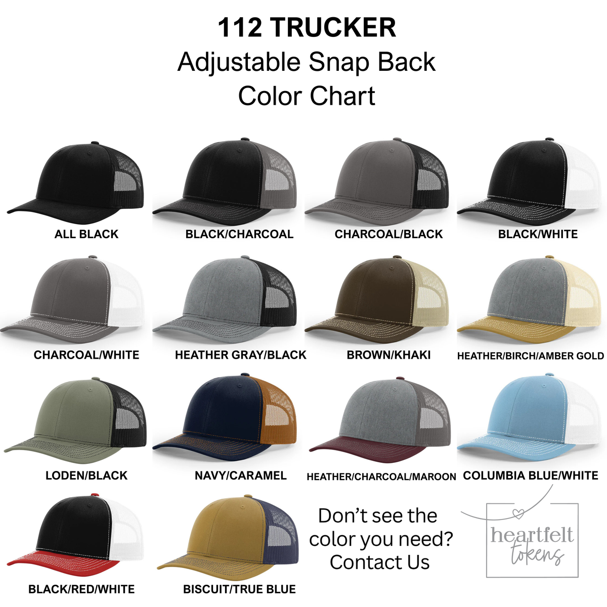Custom Patch Hats 112 Trucker Adjustable Snap Back