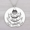 Four Layer Family Name Necklace, Necklace with 16 Names