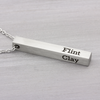 Personalized Four Sided Bar Name Necklace