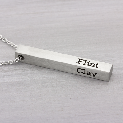 Personalized Four Sided Bar Name Necklace