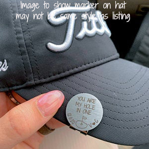 Custom Coordinate Golf Ball Marker and Hat Clip