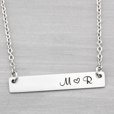 Custom Personalized Bar Necklace