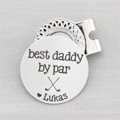 Golf Gift For Dad Personalized Ball Marker with Hat Clip