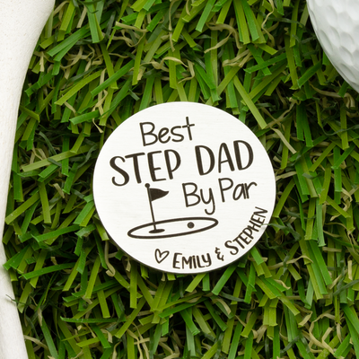 Step Dad Golf Gifts for Men Personalized Golf Ball Marker Hat Clip