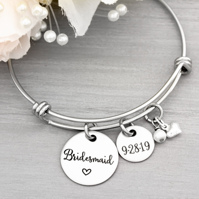 Bridesmaid Bangle Bracelet Wedding Gift from Bride