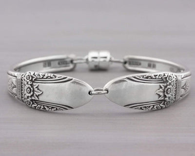 Silverware Bracelet - Spoon Jewelry - First Love Silverware Bracelet - First Love 1937 - Christmas  Gift for Her