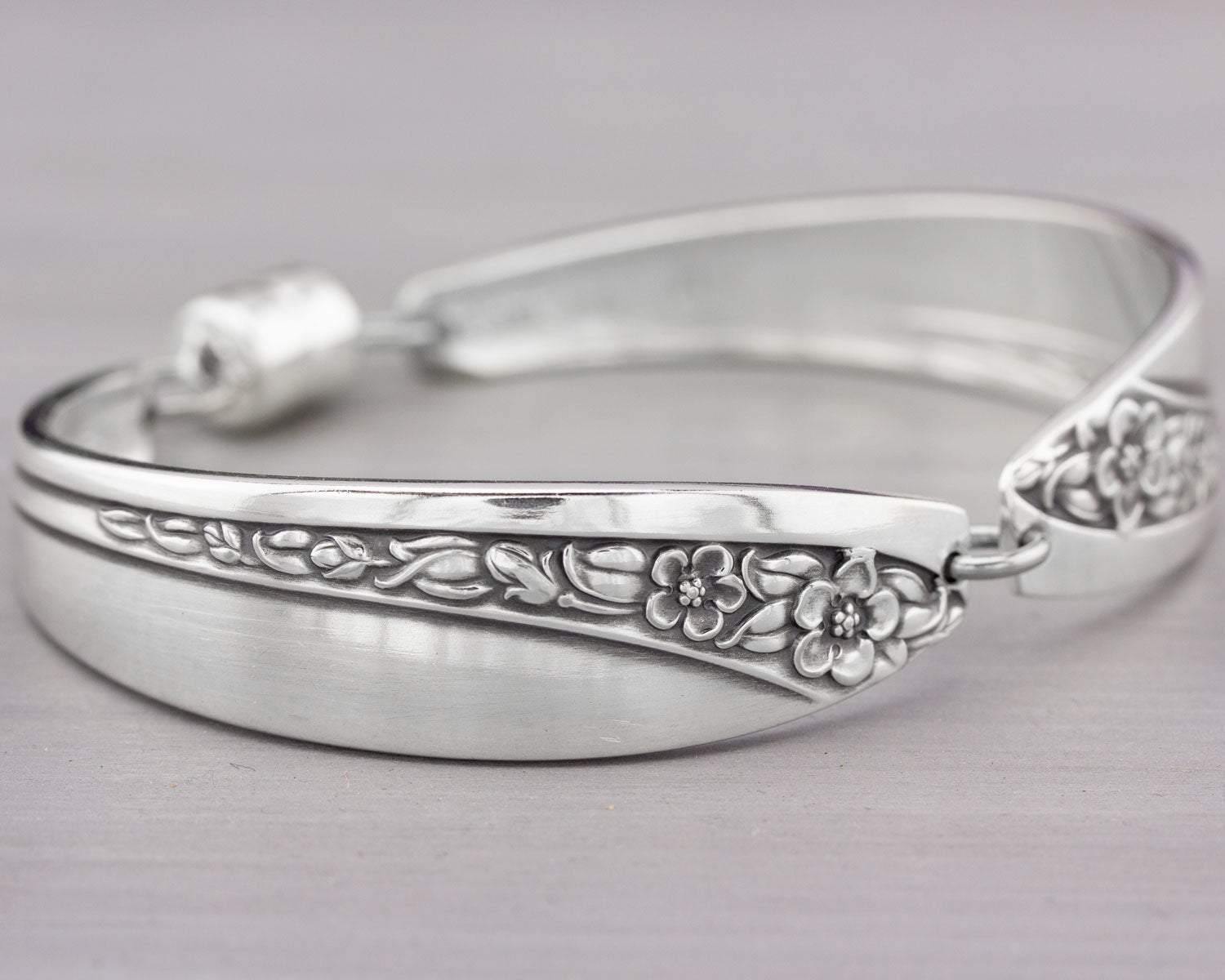 Silverware Jewelry - Spoon Bracelet - Queen Mary/Starlight Rose 1953 Silverware Bracelet - Christmas Gift Idea for Her