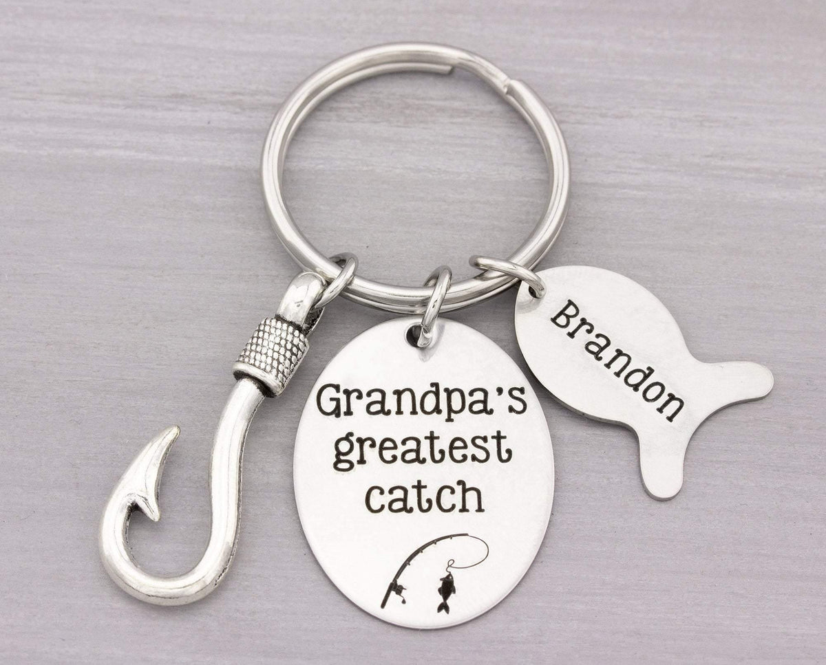 Personalized Fishing Lure Key Chain Gift Greatest Catch - Heartfelt Tokens