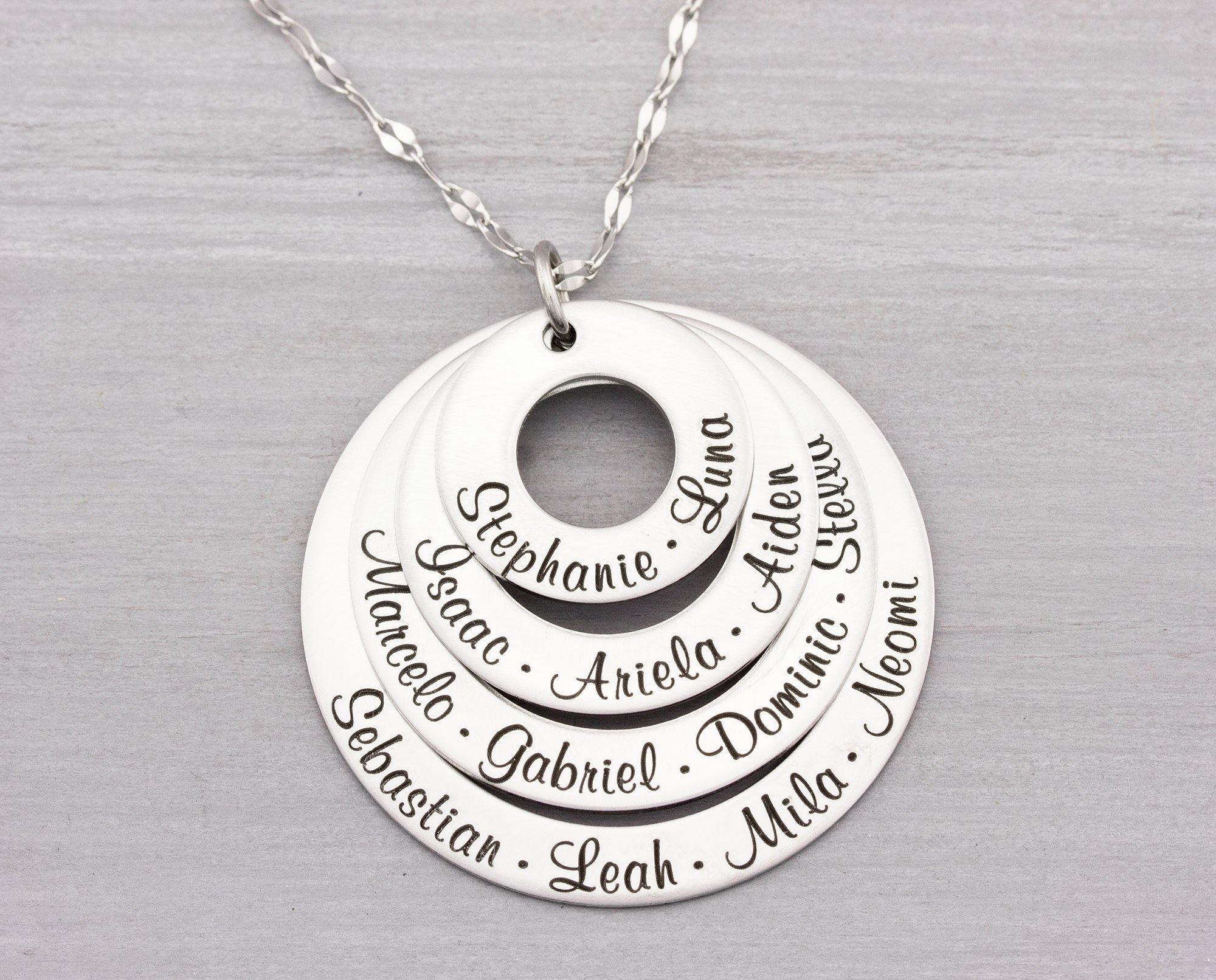 Personalized Name Necklace for Her - Personalized Jewelry for Mom - Custom Family Name Necklace - Grandmother Gift