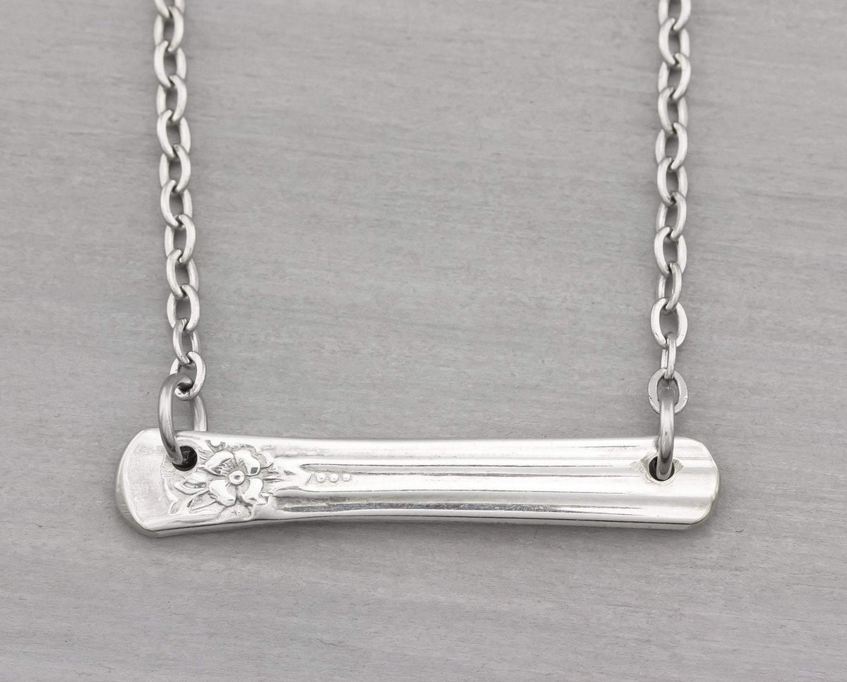 Silverware Jewelry - Spoon Necklace Jubilee - Bar Necklace Pendant - Gift for Her