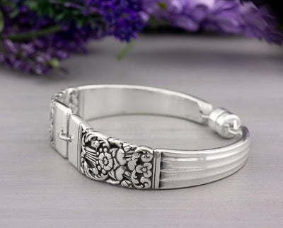 Silverware Bracelet - Spoon Jewelry - Coronation 1936 Antique Spoon Bracelet - Mothers Day Gift for Her - Mothers Jewelry