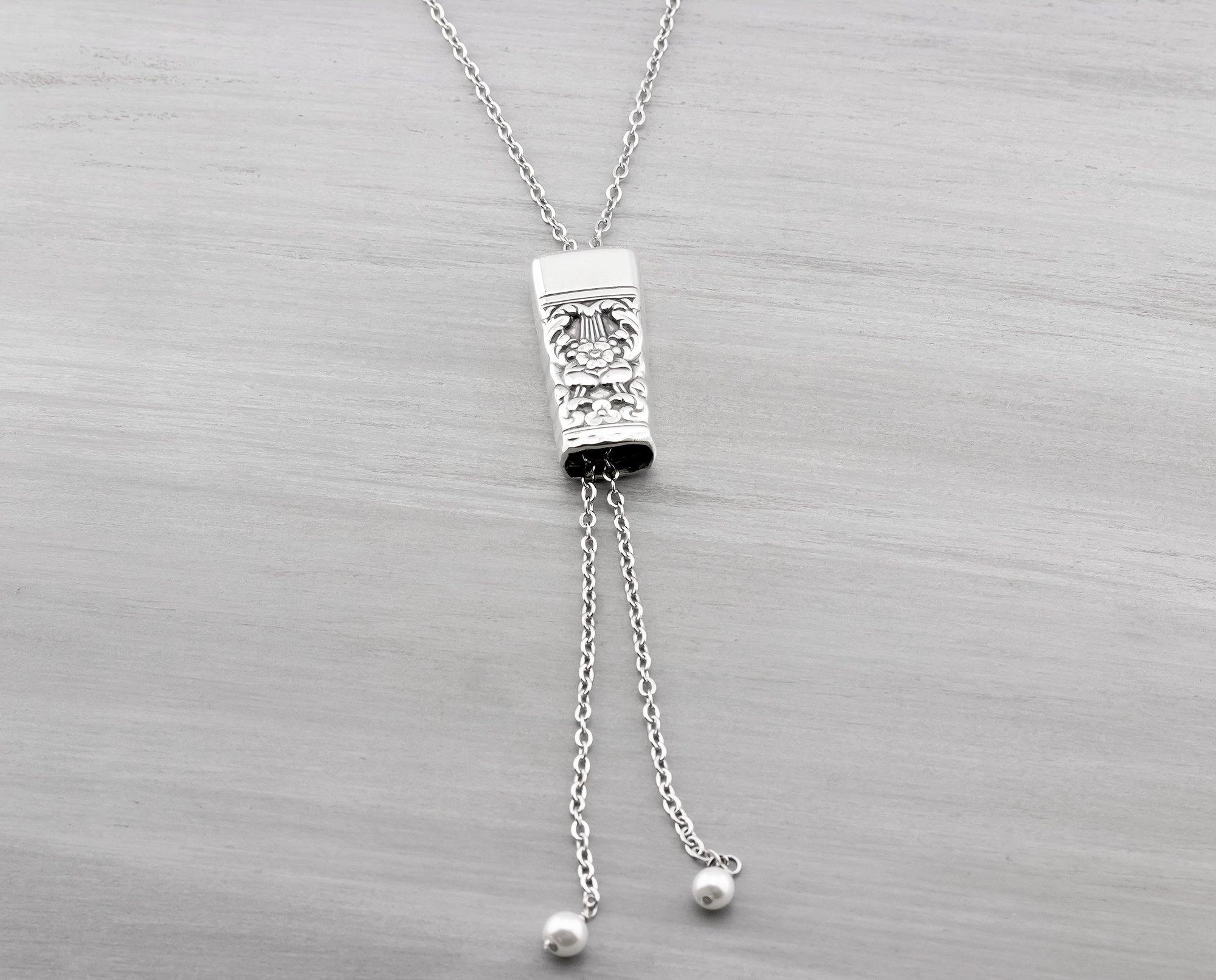 Antique Silverware Adjustable Slider Necklace Coronation 1936 - Spoon Necklace - Mothers Day Gift Idea for Her