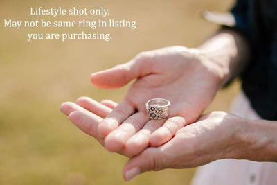 Spoon Ring April 1950 - Silverware Spoon Jewelry - Sunflower Ring - Antique Silverware Jewelry