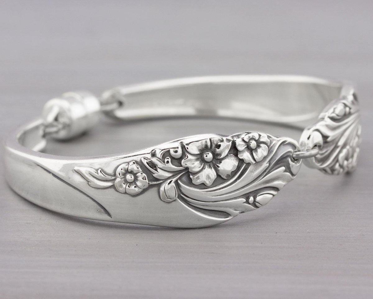 Evening Star 1950 Antique Silverware - Vintage Silverware Spoon Bracelet - Spoon Jewelry Gift for Her - Mothers Day Gift Idea