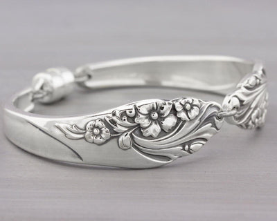 Evening Star 1950 Antique Silverware - Vintage Silverware Spoon Bracelet - Spoon Jewelry Gift for Her - Mothers Day Gift Idea