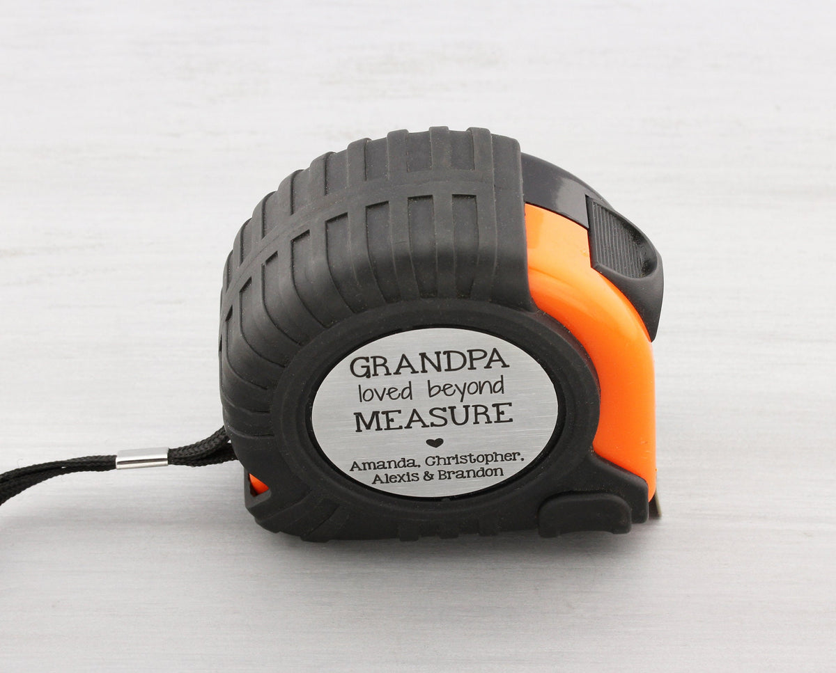 Personalized Tape Measure for Grandpa, Christmas Gift for Grandfather, –  Joyful Moose
