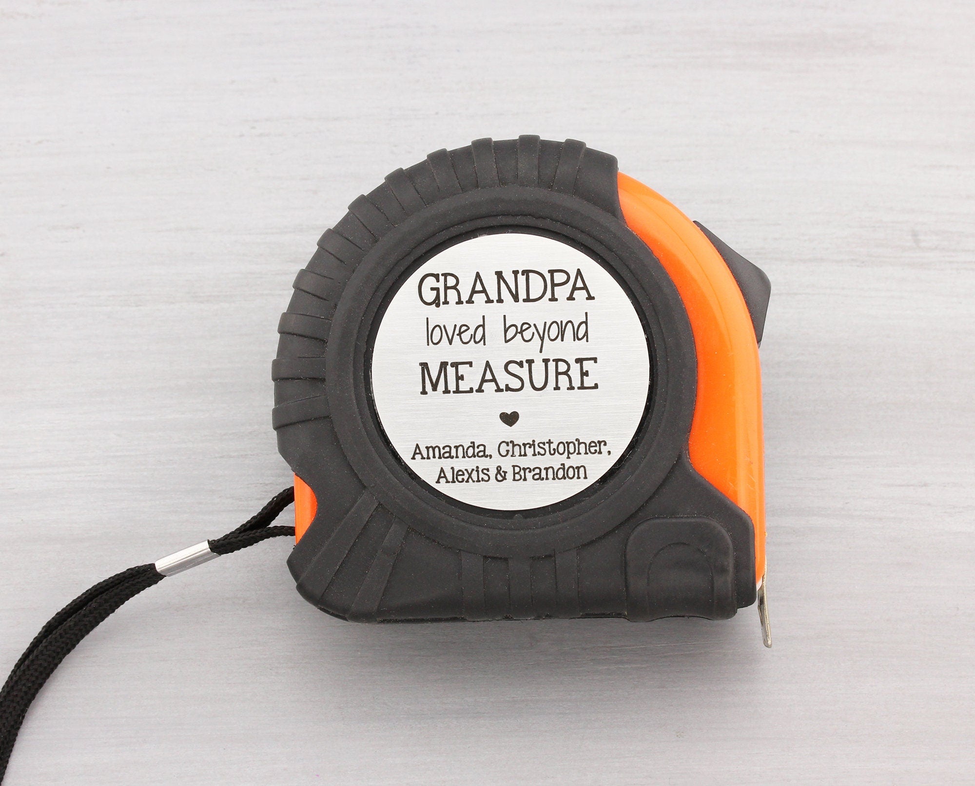 Retractable Rubber Tape Measure Keychain - Personalization Available