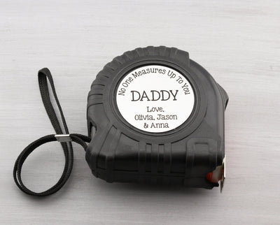 Tape Measure Personalized Gift for Dad or Grandpa - No One Measures Up To You Custom Gifts for Men - Stocking Stuffer Christmas Gift for Him