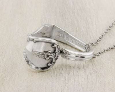 Southern Splendor 1962 Antique Silverware Heart Necklace - Vintage Spoon Jewelry - Spoon Heart Pendant Necklace - Mother's Day Gift for Her