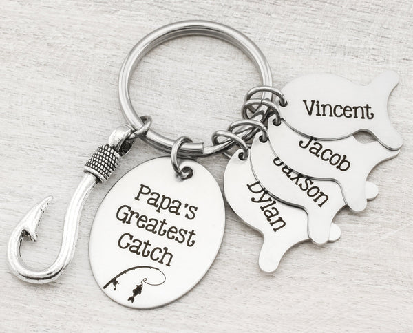 Personalized Fishing Key Chain Gift - Heartfelt Tokens