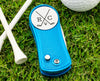 Divot Repair Tool and Ball Marker Personalized Golf Gifts for Men - Engraved Gift for Dad or Husband - Custom Green Repair Flip Tool for Him