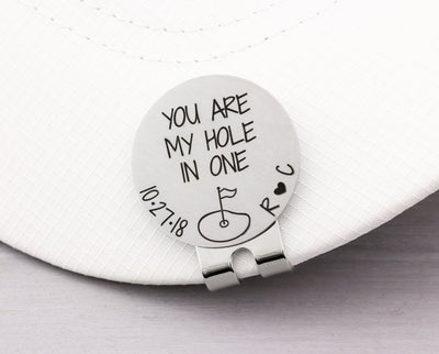 Personalized Golf Gifts for Men and Women - Custom Golf Ball Marker Hat Clip - Golfer Gift for Him - Fathers Day Personalized Gift for Dad