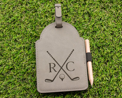 Golf Gifts for Men - Personalized Golf Bag Tag Tee Holder with Pencil - Dad Husband Birthday Gift for Him Custom Engraved Golf Accessories