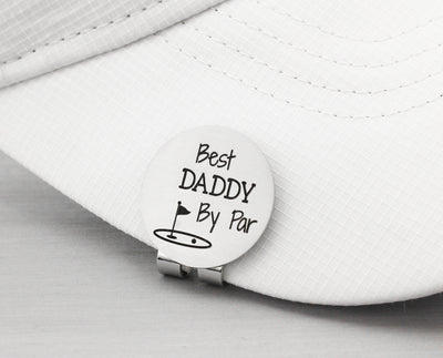 Grandpa Gift Personalized Best Grandpa By Par - Golf Ball Marker with Hat Clip Gift Idea - Golf Gifts for Men for Christmas Birthday