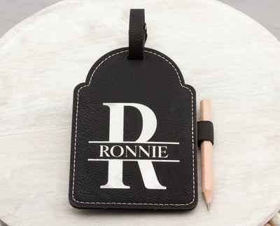 Personalized Golf Bag Name Tag Tee Holder with Pencil - Golfer Gifts for Men Women Custom Engraved -Fathers Day Anniversary Birthday Gift