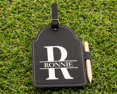 Golfing Gifts for Men - Personalized Golf Bag Tag Tee Holder Fathers Day Birthday Gift for Dad Grandpa Husband Boyfriend - Golfer Gift Idea