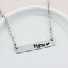 Custom Name Necklace, Engraved Bar Necklace, Mama Necklace, Mothers Day Personalized Gift for Mom