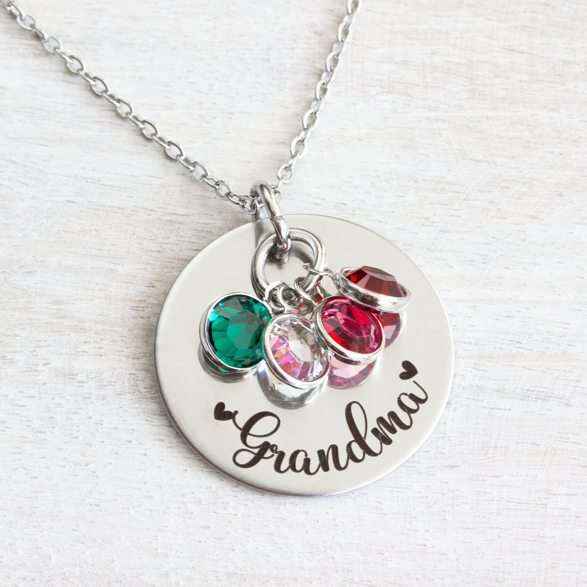 Personalized Grandma Necklace Gold, Grandma Gift Birthstone Necklace  Grandmother Jewelry Grandmother Gift Grandchildren Birthstone Necklace -  Etsy