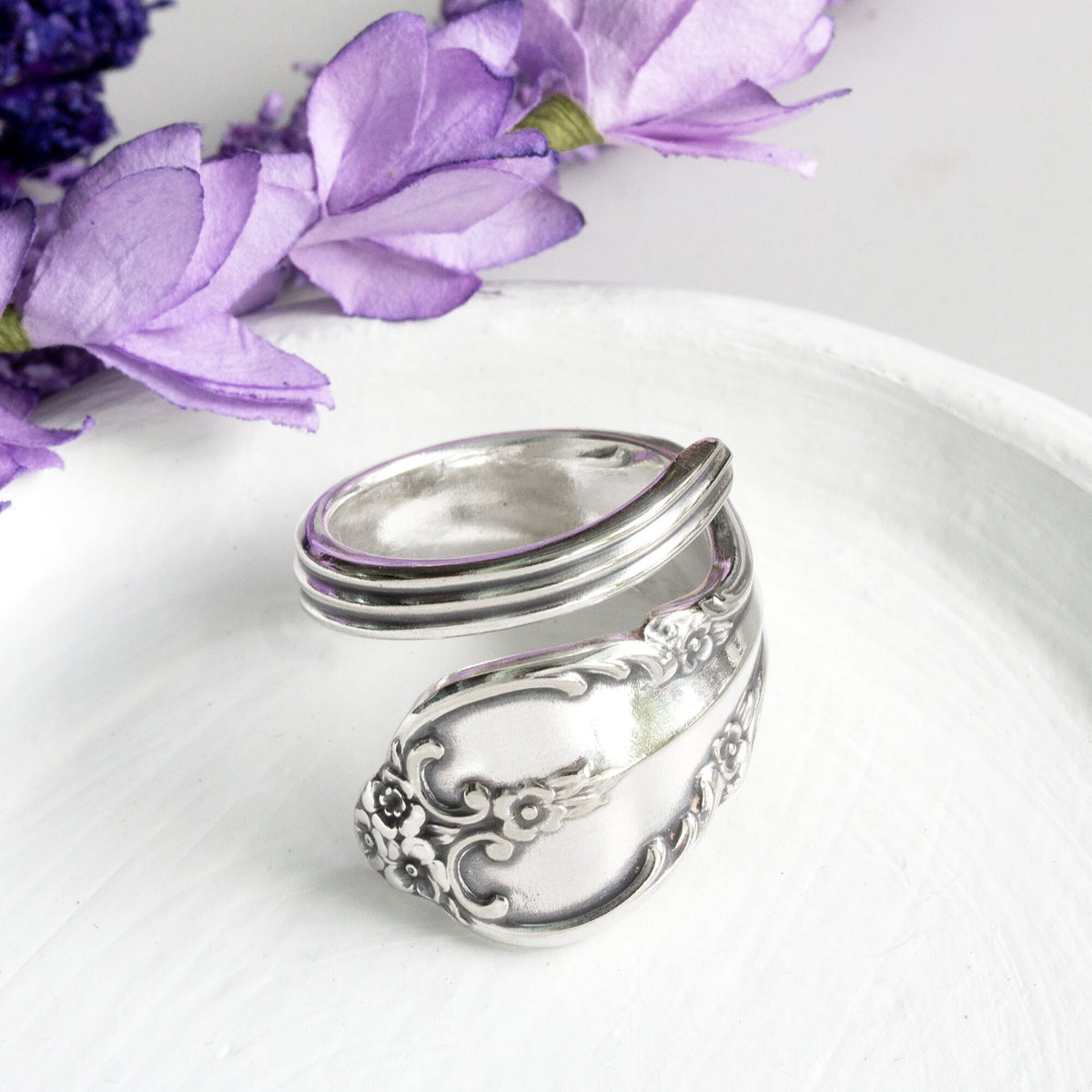 Silverware Rings 1962 Southern Splendor Spoon Ring Vintage Silverware Jewelry ...